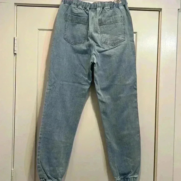 BBJ Los Angeles Hayley drawstring blue jean joggers size medium. - Picture 10 of 11